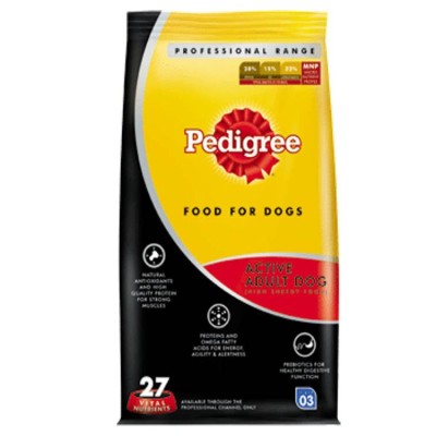 Pedigree Dog Food Active Adult Professional  - 10 Kg